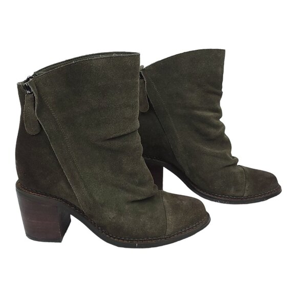 Sbicca Millie Ankle Boot Women 8 Suede Slouch Boho Stack Heel Vintage Collection - Picture 2 of 12